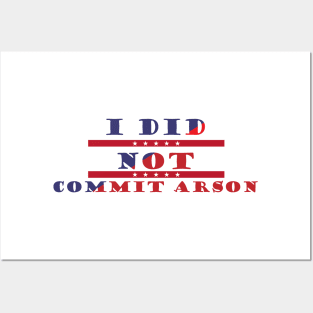 i did not commit arson , usa vintage shirt Posters and Art